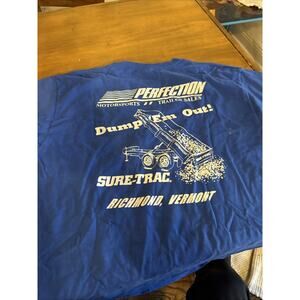 Sure-trac Perfection Dump Em Out Richmond Vermont SZ Large Blue Shirt
